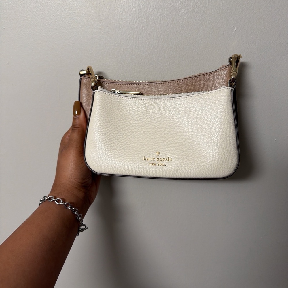 Kate Spade Cream and Tan Clutch